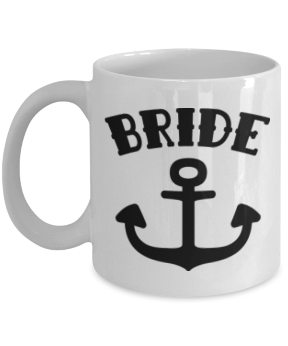 Bride Mug - White Porcelain Coffee Cup,Premium 11 oz White coffee cup
