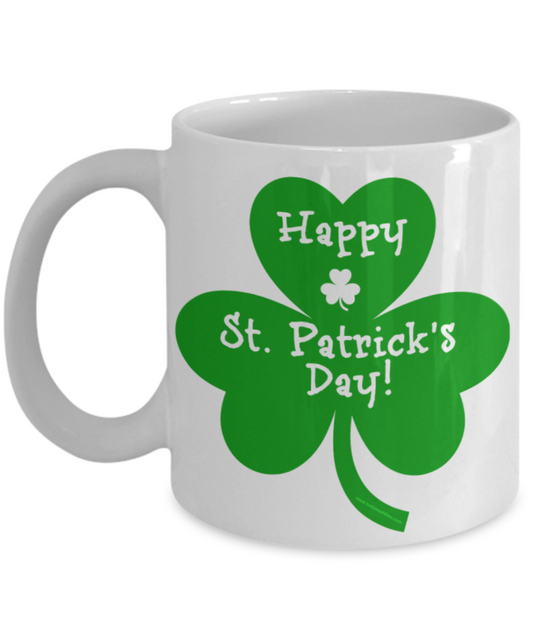 Happy St Patricks Day Gifts Gift Coffee Mug Tea Cup White 11-Oz