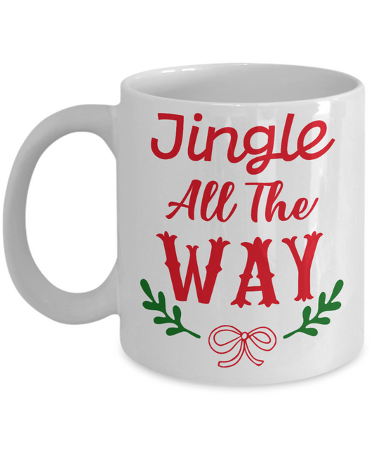 Knightmare before christmas mug - Jingle All The Way - Funny Christmas Gift Mugs, Christmas Gifts for family Ceramic Cup White, Funny Mugs Gift Ideas 11 Oz