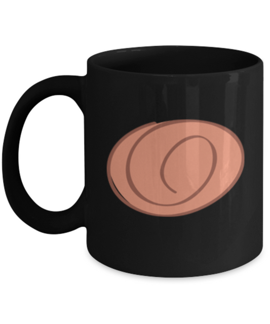 Rose Smooth 3 Black Mugs - Funny coffee mugs - Porcelain Black coffee mugs 11 oz