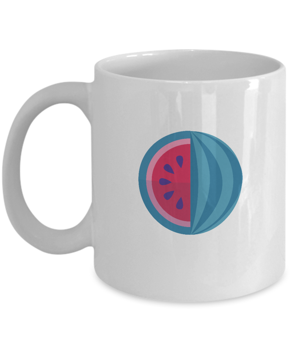 Beach Water Melon coffee mugs - Funny Christmas Gifts - white Coffee Mug  Birthday Gag Gifts 11 oz