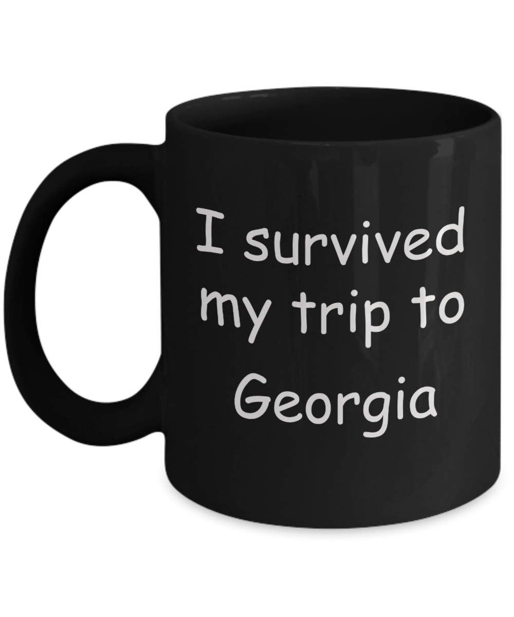 Patriotic coffee mugs , I survived my trip to Georgia - Stainless Steel Travel Mug 14 oz Gift