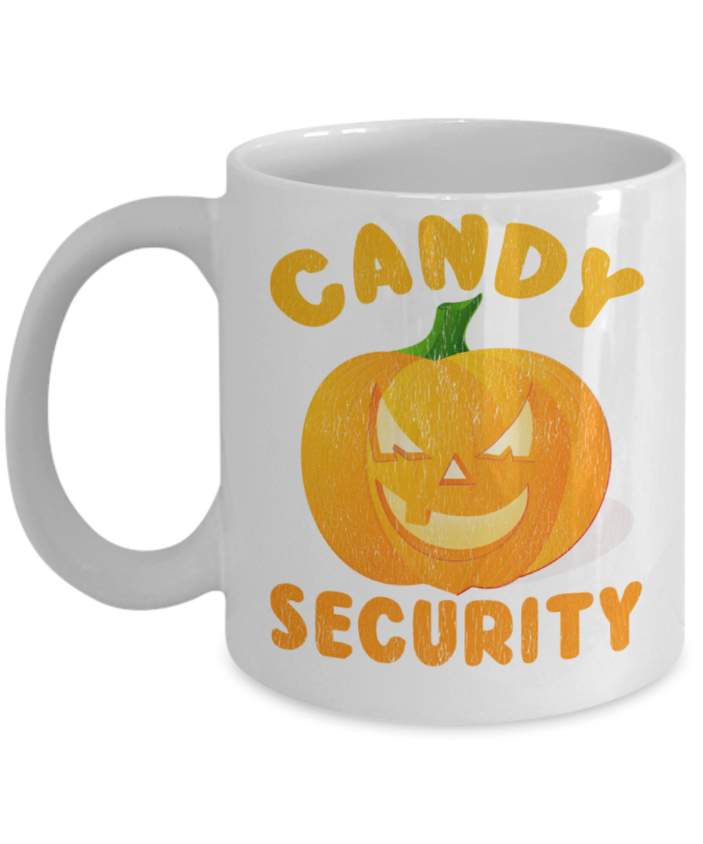 Midnight mug rogue - Candy Security - White Porcelain Coffee Mug Cute Ceramic Cup 11 oz