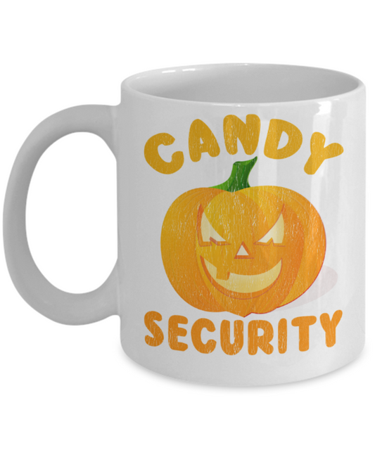 Midnight mug rogue - Candy Security - White Porcelain Coffee Mug Cute Ceramic Cup 11 oz