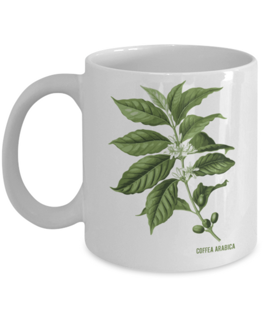 Beer Food Lovers mugs , Coffee Arabica - White Coffee Mug Porcelain Tea Cup 11 oz - Great Gift