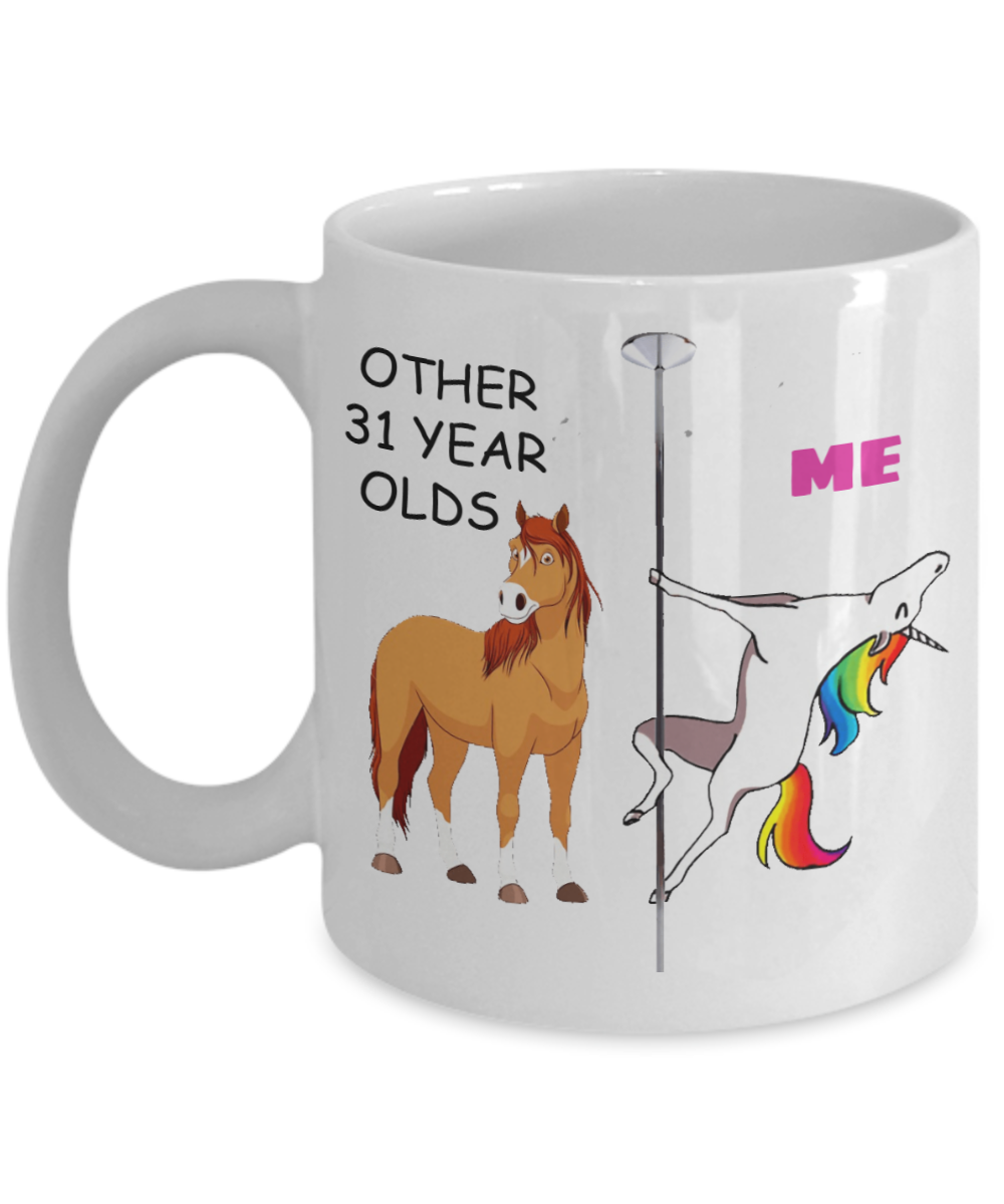 31st Birthday Gift for Women - Other 31 Year Olds Me Unicorn Coffee Mug - Funny White Porcelain Coffee 11 oz for Grandma, Mom, Sister, Best Friend, Women, Her - Born In 1989
