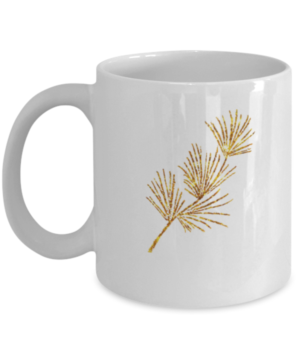 Flowers and Leaves 16 coffee mugs - Funny Christmas Gifts - White coffee mugs 11 oz