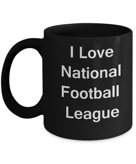 I Love National Football League - I Love Lacrosse - Valentines Black coffee mugs 11 oz
