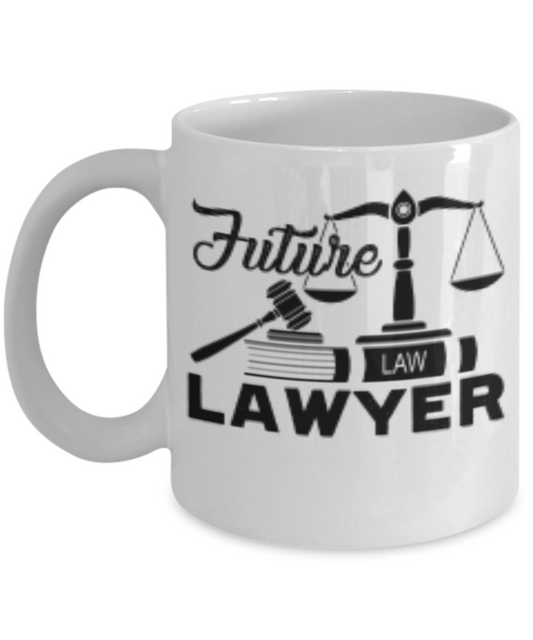 Future Lawyer Cup - White Porcelain Coffee Cup,Premium 11 oz White coffee cup