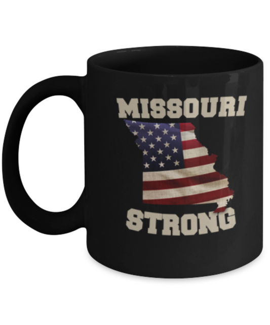 Missouri State coffee Black mug - Porcelain Black Funny Coffee Black coffee mugs 11 oz