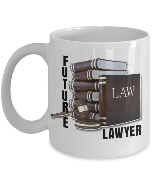 Future Lawyer Coffee Cup - White Porcelain Coffee Cup,Premium 11 oz White coffee cup