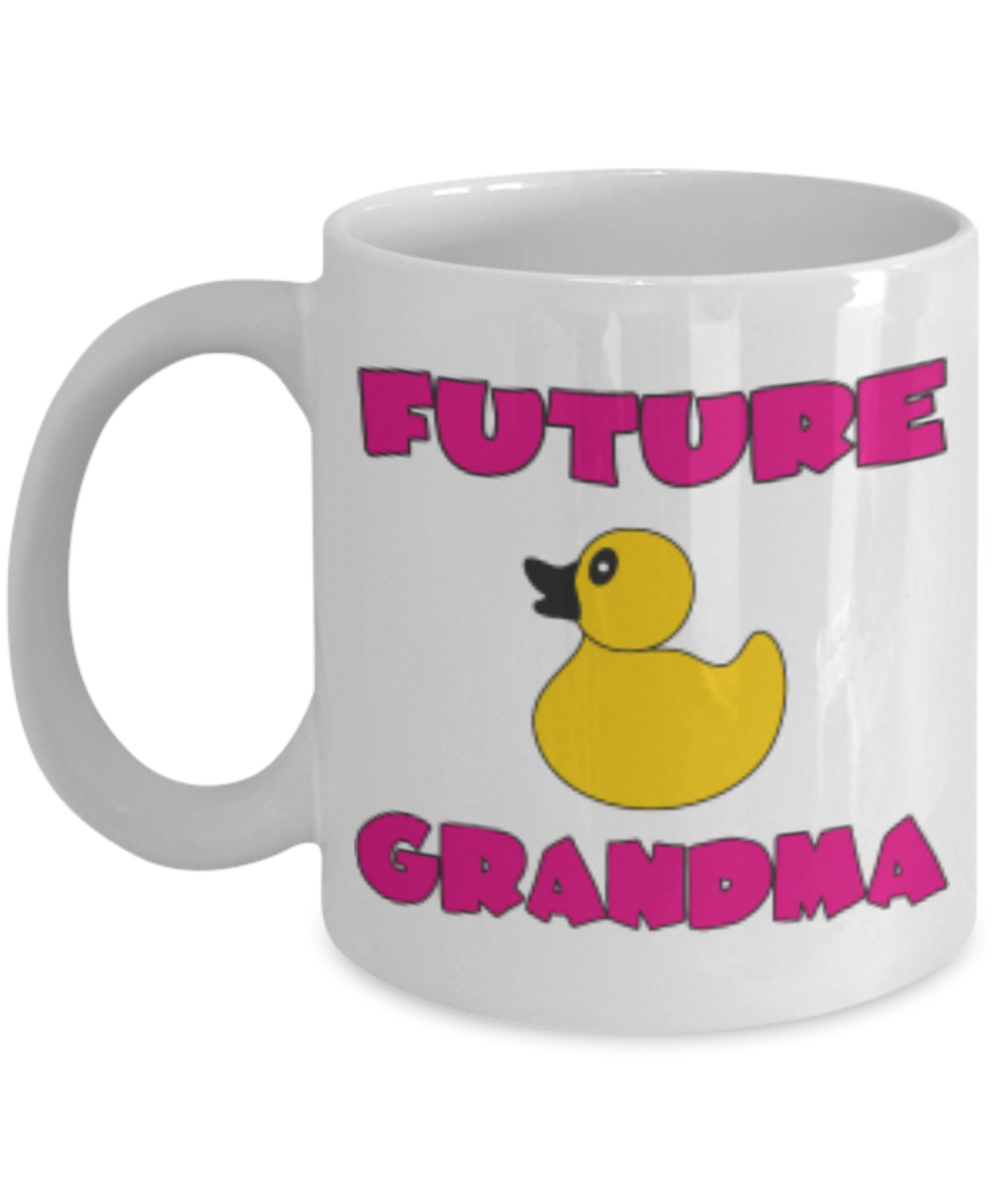 Future Grandma  Cup - White Porcelain Coffee Cup,Premium 11 oz White coffee cup