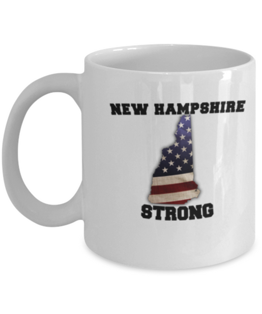 New Hampshire State coffee mug - Porcelain White Funny White coffee mugs 11 oz