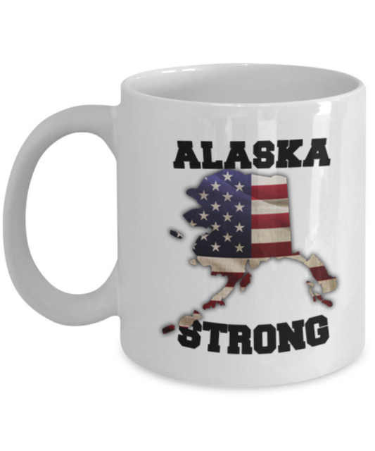 Alaska state coffee mug - Porcelain White Funny Coffee Mug, White coffee mugs 11 oz