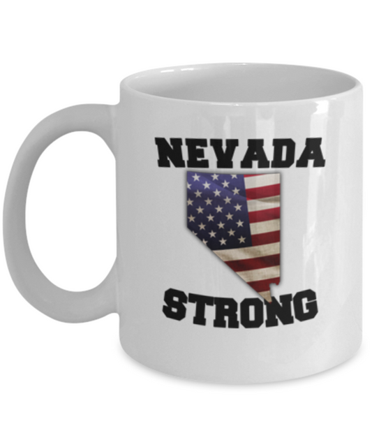 Nevada State coffee mug - Porcelain White Funny Coffee Mug, White coffee mugs 11 oz
