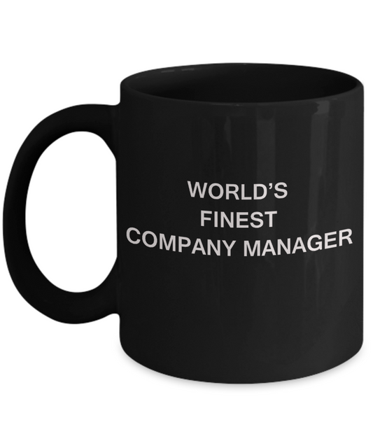 World's Finest Company manager - Black coffee mugs 11 oz