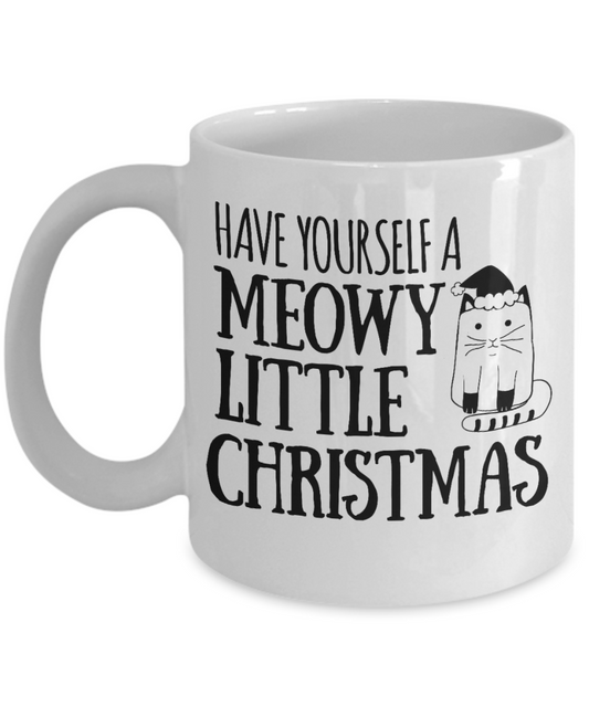 Nightmare before christmas mug, Have yourself a Meowy little Christmas - White Coffee Mug Tea Cup 11 oz Gift
