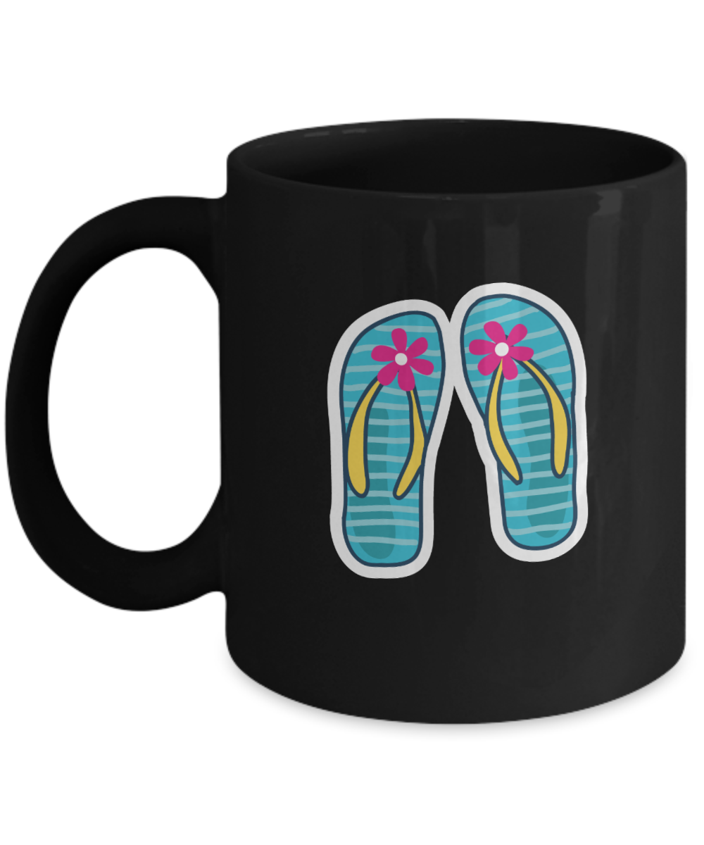 Footwears with Flowers Lotion Funny Black Mugs - Funny Valentines Black coffee mugs 11 oz