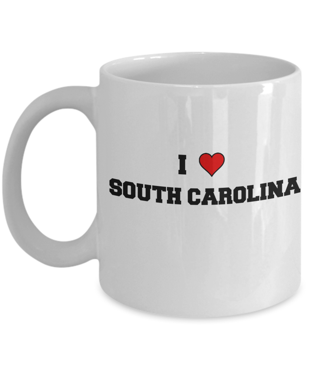 South Carolina Tea Coffee Mugs,I Love South Carolina USA States Ceramic Coffee Mug Tea Cup Gifts Mugs 11 oz Funny Mugs