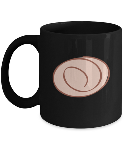 Rose Smooth 5 Black Mugs - Funny coffee mugs - Porcelain Black coffee mugs 11 oz