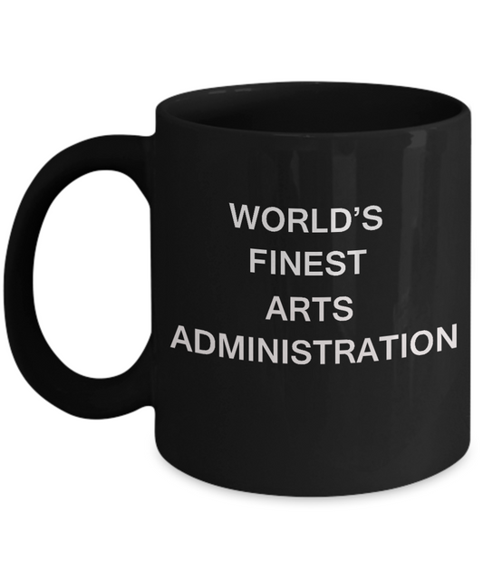 World's Finest Arts administration - Porcelain Black coffee mugs 11 oz