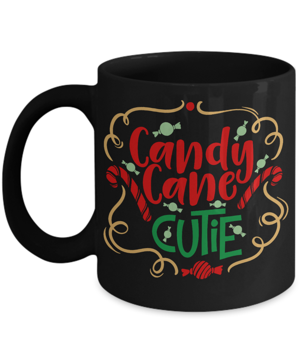 Nightnare before christmas mug - Candy Cane Cutie - Funny Christmas Gifts Mugs, Christmas Gifts for family Ceramic Cup Black, Funny Mugs Gift Ideas 11 Oz