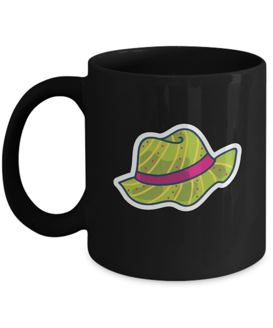 Hat Funny Black Mugs - Funny Valentines day Gifts - Funny Black coffee mugs 11 oz
