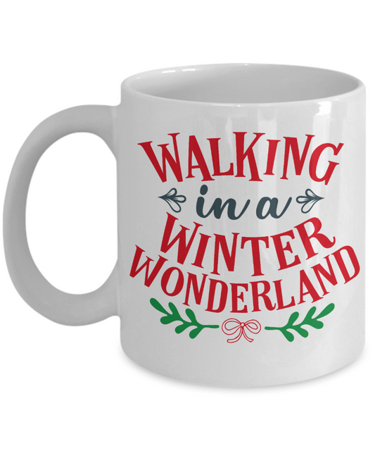 Knightmare before christmas mug - Walking In A Winter Wonderland - Funny Christmas Gift Mugs, Christmas Gifts for family Ceramic Cup White, Funny Mugs Gift Ideas 11 Oz