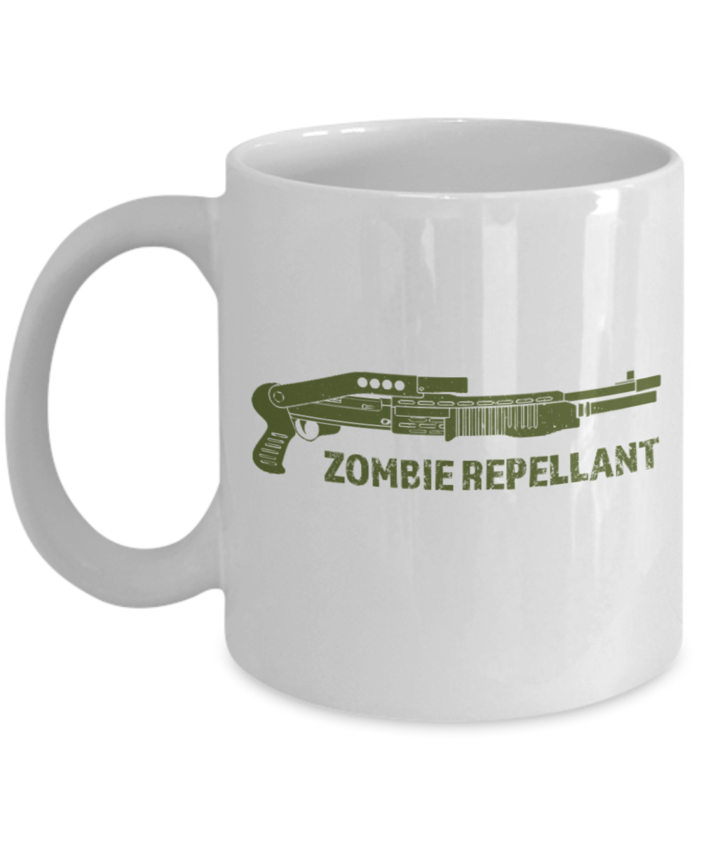 Plants vs zombies gift box mugs , Zombie Repellent - White Coffee Mug Porcelain Tea Cup 11 oz - Great Gift