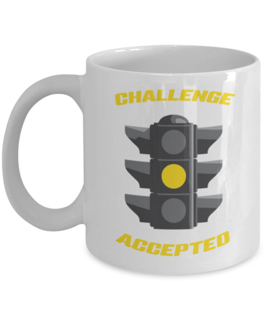 Funny coffee mugs , Challenge Accepted - White Coffee Mug Porcelain Tea Cup 11 oz - Great Gift
