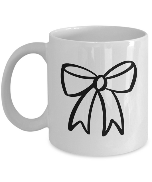 The bow Christmas-Funny Christmas Gifts - Porcelain Coffee Mug Gag Gifts 11 oz