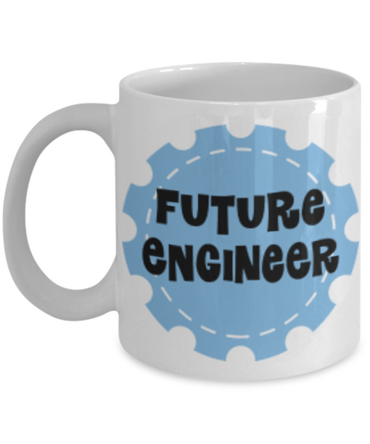 Future Engineer Cup - White Porcelain Coffee Cup,Premium 11 oz White coffee cup