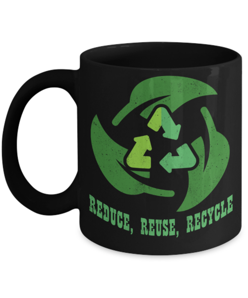 Reduce reuse recycle coffee mug