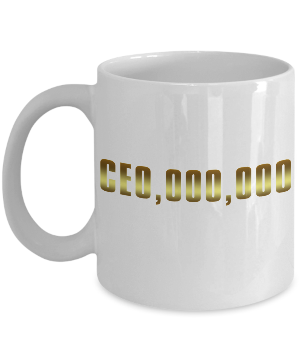 World's Best Boss Coffee Mug, CEO-White Porcelain Coffee Mug 11 oz For Business Man,Entrepreneur, Boss, CEO