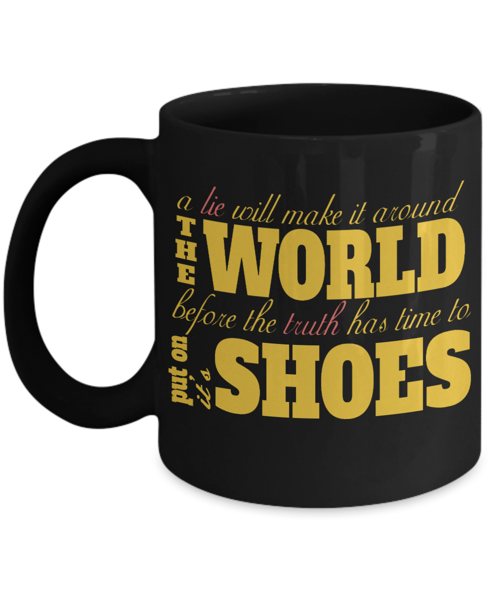 If The Grass Is Greener On The Other Side, You Can Bet The Water Bill Is higher - Black Porcelain Coffee Mug 11 Oz