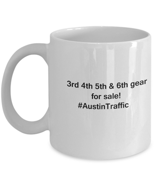Austin Traffic coffee mugs for Car lovers and Driving city traffic - 11 OZ Funny Coffee mugs