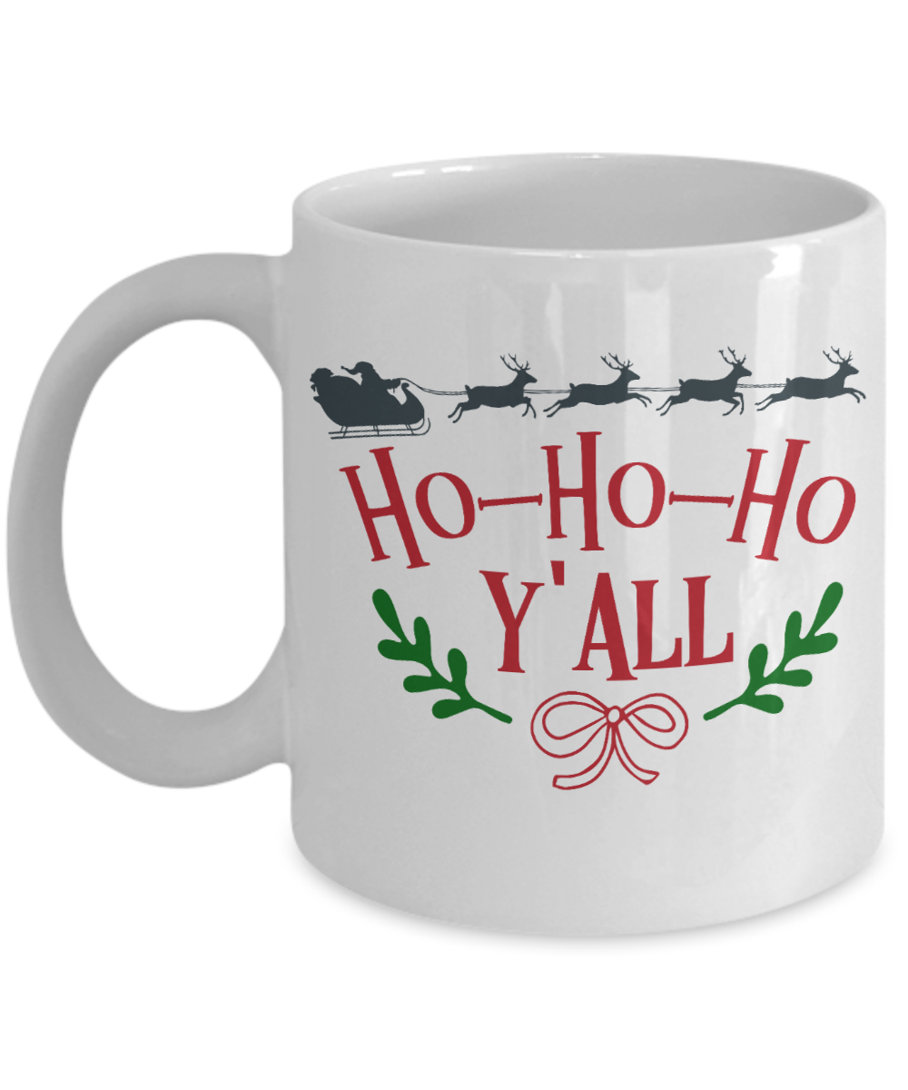Knightmare before christmas mug - Ho Ho Ho Y'all - Funny Christmas Gift Mugs, Christmas Gifts for family Ceramic Cup White, Funny Mugs Gift Ideas 11 Oz