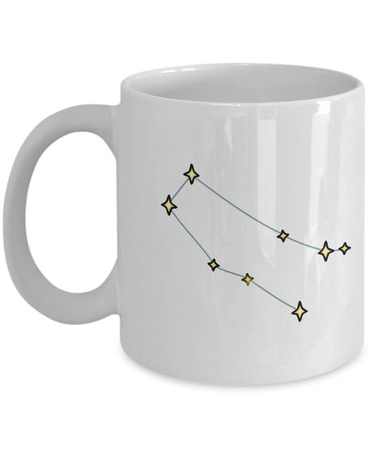Gemini Constellation Coffee Mug White Unique Large Big White coffee mugs 11 oz Gemini