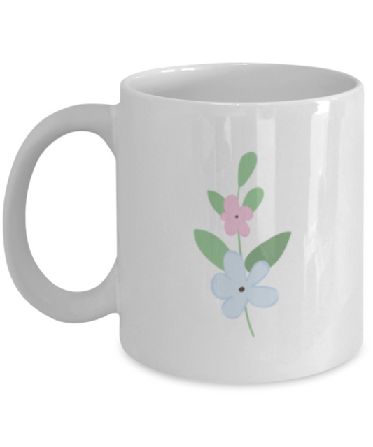 Sprig Smooth 2 Coffee Mugs - Funny Coffee Mugs - White coffee mugs 11 oz