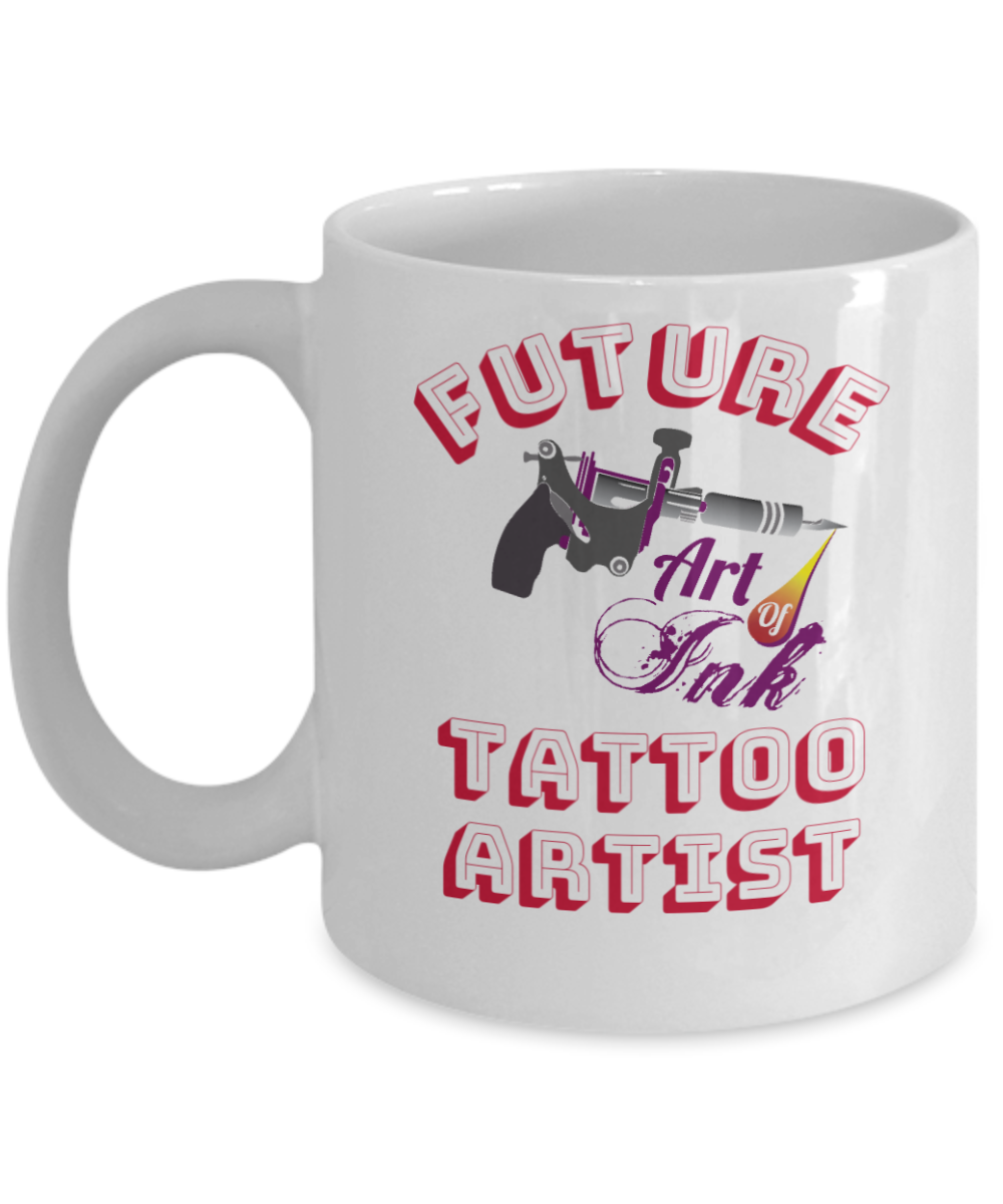 Tattoo Artist Coffee Mug- White Porcelain Coffee Cup,Premium 11 oz White coffee cup