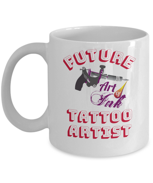 Tattoo Artist Coffee Mug- White Porcelain Coffee Cup,Premium 11 oz White coffee cup