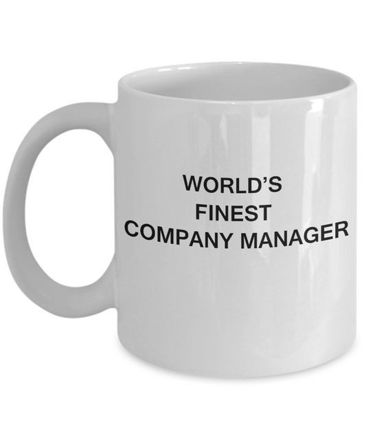 World's Finest Company manager - White coffee mugs 11 oz