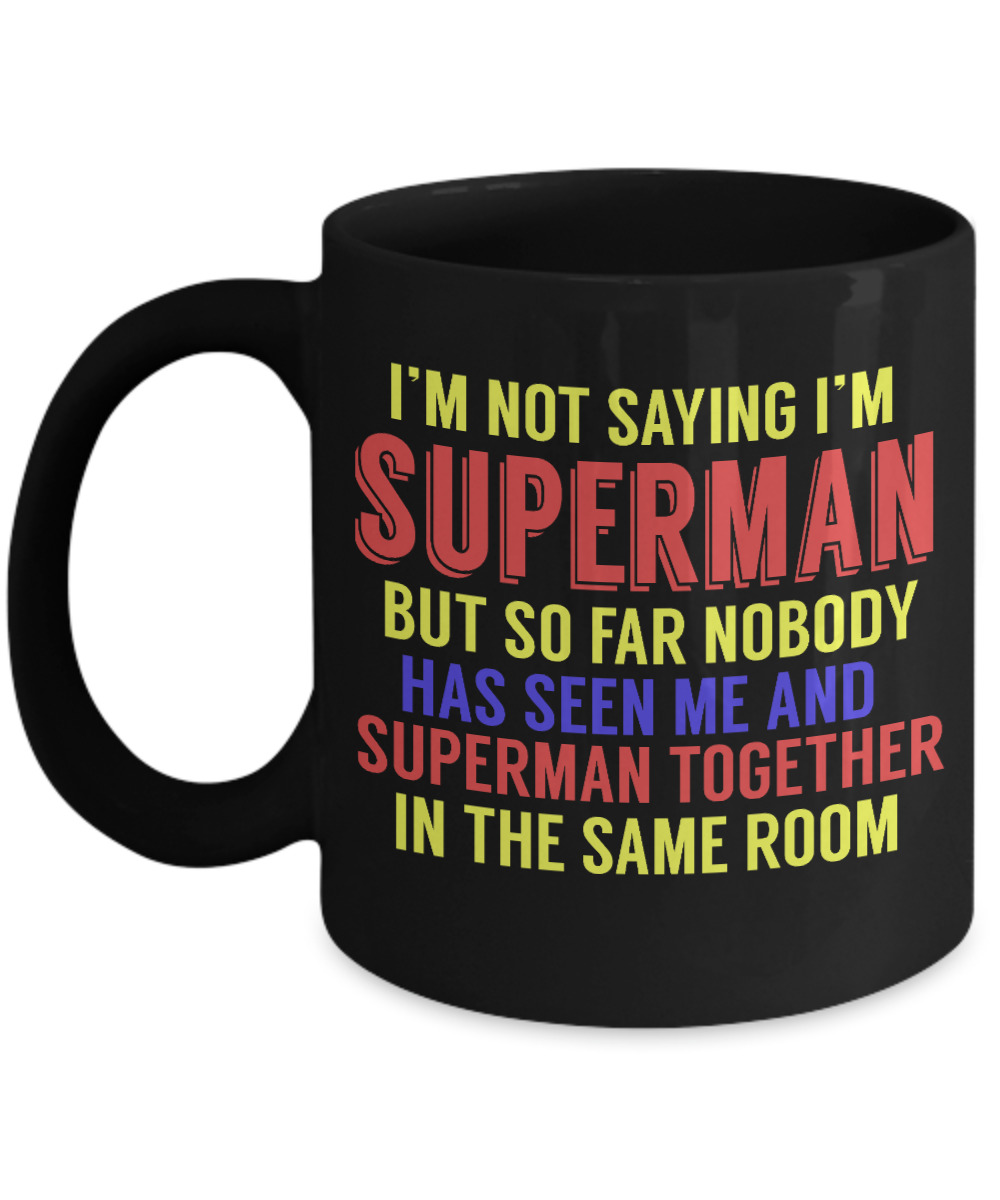 Superhero Coffee Mug, Coffee Mug For Super hero lovers-Black Ceramic Coffee mug 14 oz