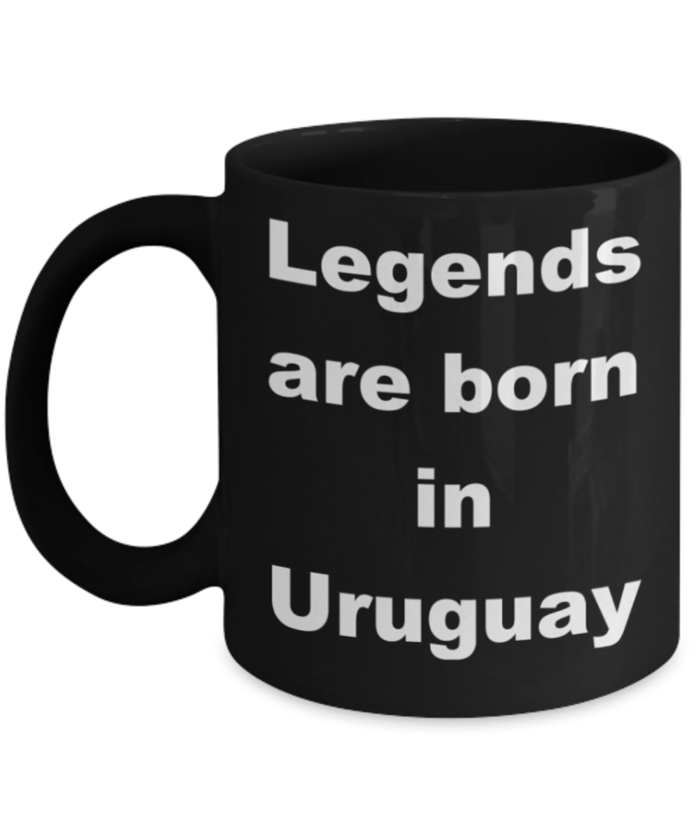 Legends are born in Uruguay - Black Porcelain Coffee 11 oz