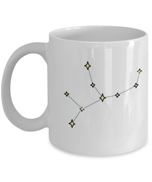 Virgo Constellation Coffee Mug White Unique Large Big White coffee mugs 11 oz