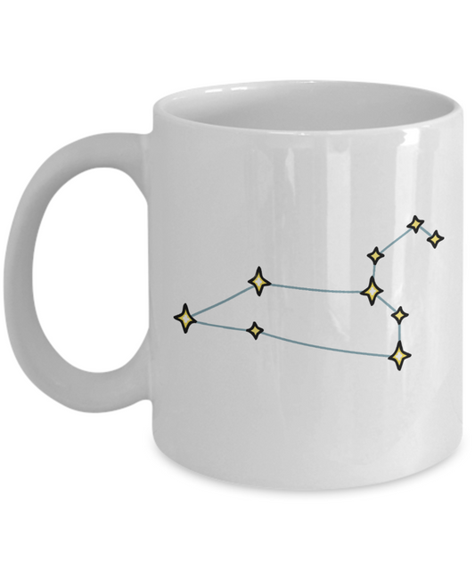 Leo Constellation Coffee Mug White Unique Large Big White Coffee White coffee mugs 11 oz
