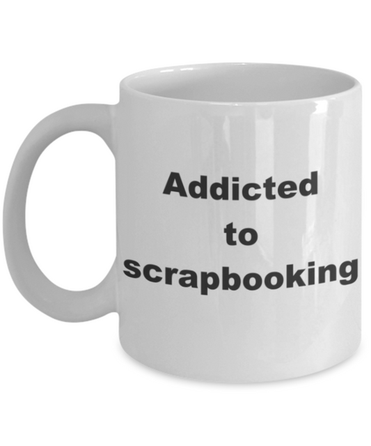 Addicted to scrapbooking - White Porcelain Coffee 11 oz