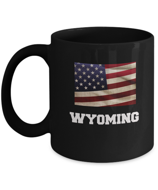 I Love Wyoming Coffee Mugs Coffee mug sets - Black coffee mugs 11 oz