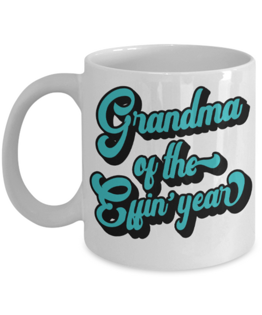 My nonna's boo boo mug - Grandma of the Effin' year - Funny White Porcelain Coffee Mug Cute Ceramic Cup 11 oz