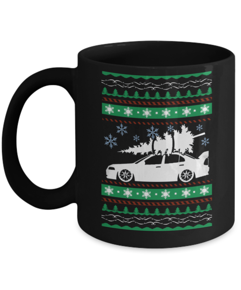Peets coffee k cups christmas blend , Christmas Car - Black Coffee Mug Porcelain Tea Cup 11 oz - Great Gift